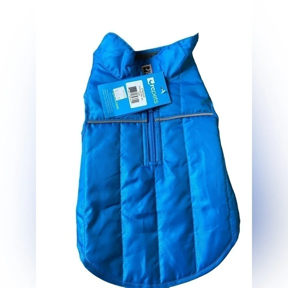 RCPETS Status Dog Puffer Jacket CYAN Blue Size XS NWT
